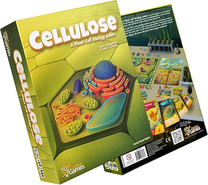Cellulose: A Plant Cell Biology Game | MENSA Recommended Strategic & Entertaining Game to Learn Photosynthesis, DNA & Biochemistry | Educational STEM Board Game for Families, Students & Teachers