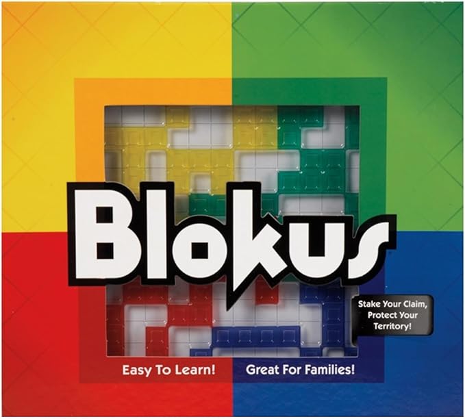 Blokus Strategy Board Game Bundle with Mr Dice Drawstring Bag