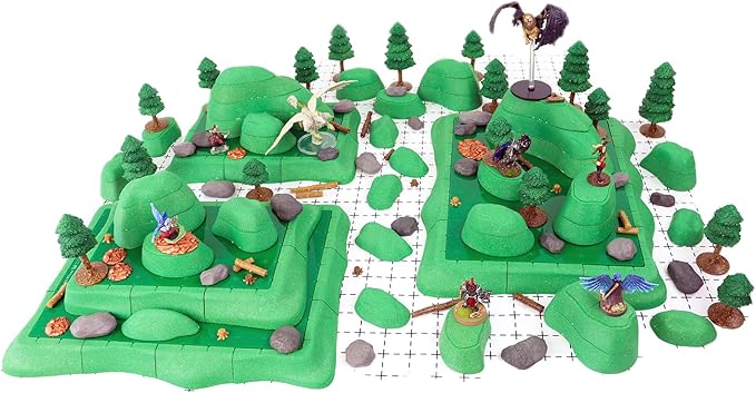 Chimera Terrain Set - Mini Dungeon Castle Cavern DND Terrain for Tabletop RPGs, Dungeons & Dragons, Pathfinder, War Gaming, and More! - by DCD (137+pcs, 7sqft)