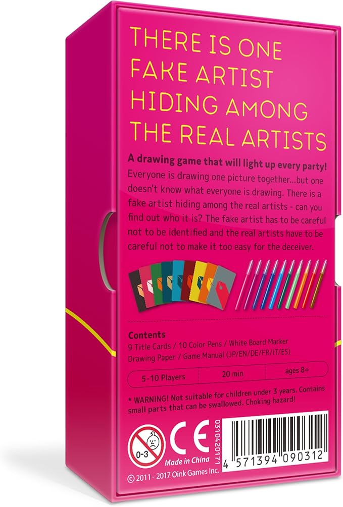 A Fake Artist Goes to New York - Japanese Social Deduction Party Game for 5-10 Players | Fun Drawing Game | Ages 8+