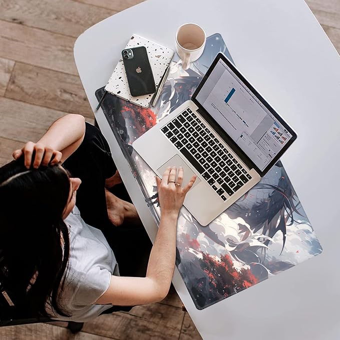 Card Playmat 70 x 40 cm Game Mats Tabletop Magic for MTG/TCG Cards, Trading Card Game Playing Stitched Commander Deck Gaming Desk Duel Mat Card Gameplay Mats, Mythical Dragon