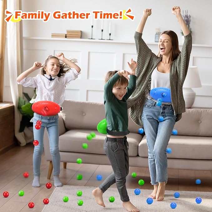 Skirfy Shaking Swing Balls Party Games,3 Pack Floor Game Party Favor Carnival Birthday Games for Kids Adult with 60 Balls, Outdoor Indoor Toys for Boys Girls, Easter Games Kids Toys