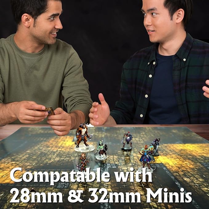 Arcknight The Dungeons Roleplaying Battlemaps; 16 Modular RPG Maps in 8 Double-Sided Pages, 1" Square Grid, Modular & Versatile Design for Tabletop Gaming - for Dungeons & Dragons & Pathfinder