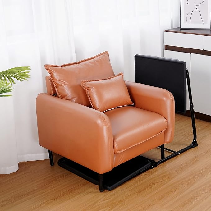 Allpop TV Tray Table, Adjustable TV Dinner Tray for Eating, Folding Laptop Table with 6 Heights & 3 Tilt Angles, Cup Holder on Couch & Bed, Black