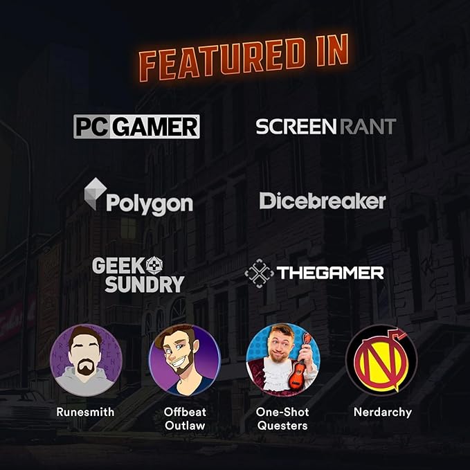 Son of Oak City of Mist Starter Box - Beginner-Friendly Tabletop RPG Set, Includes Streamlined Rulebooks, Pre-Made Characters, Shark Tank Adventure, Custom Dice, Maps, Tokens, and Status Trackers