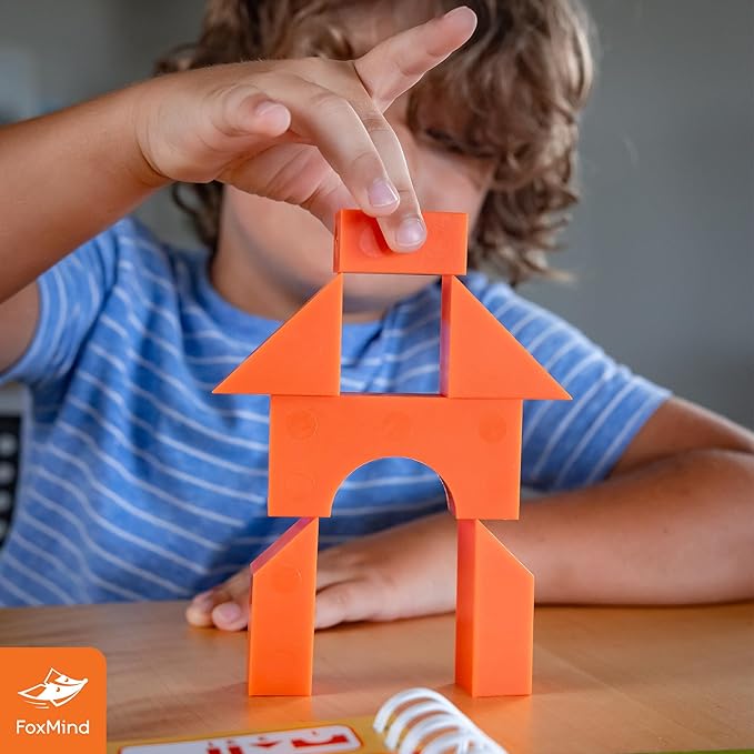 Foxmind Games: Equilibrio Spatial Logic and Dexterity Game, Build Gravity Defying Structures, 60 Smart Puzzles to Work Through, 6 Levels of Complexity, Develops STEM Skills, 1+ Players, for Ages 5+
