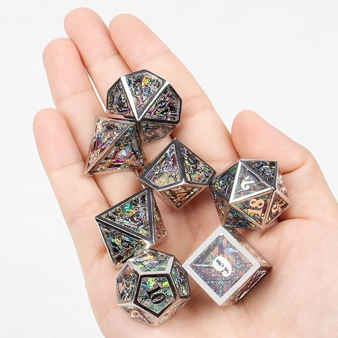 Dragon dice Set (Metallic Colorful)