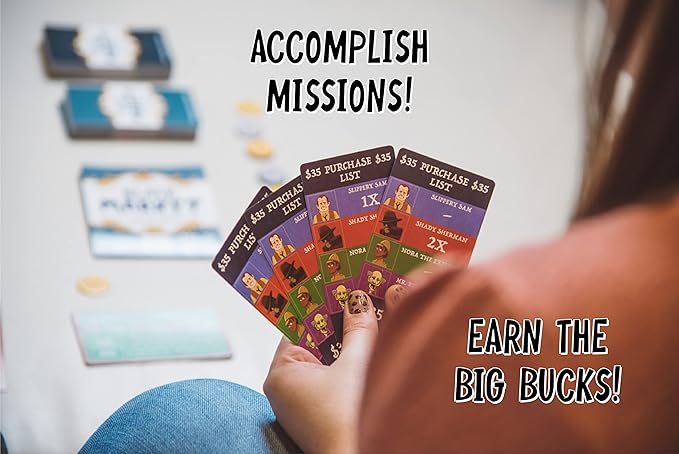 Black Market Auction House - A Game of Bidding, Bluffing & Bargaining, Adult Games for Game Night and Family Game Night, Board Games for Teens, 2-6 Players