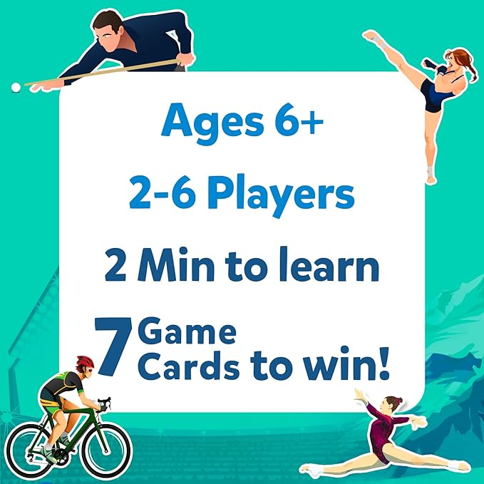 Skillmatics Guess in 10 Sports, Perfect for Boys, Girls, Kids, and Families Who Love Card Games, Toys, Travel Games, Gifts for Ages 6, 7, 8, 9 and Up