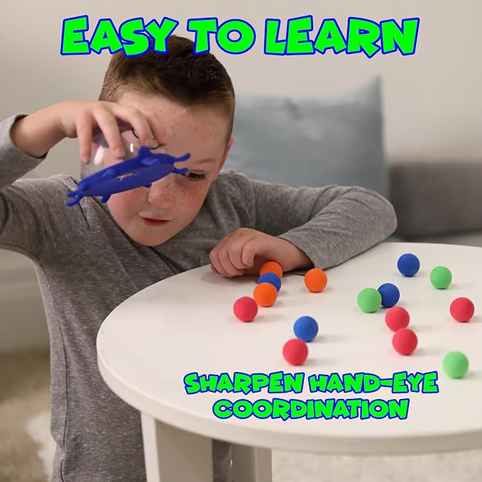 Funwares Colorful Squid Squish: Dynamic Floor Game for Kids, Boosts Kids' Learning and Coordination, Counting and Number Game, Active Play, and Quick Thinking, 2-4 Players, Ages 4-8. (32 Spare Balls)