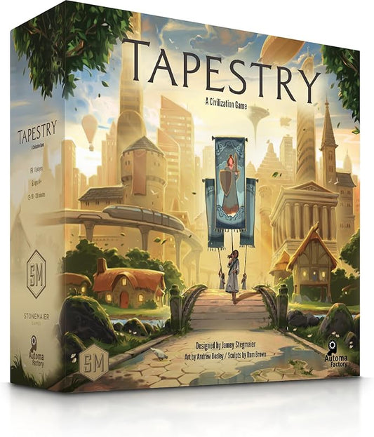 Stonemaier Games: Tapestry (Base Game) | A Civilization Building Board Game | Lead a Unique Civilization to Greatness Through Cultural and Technological Advances | 1-5 Players, 120 Minutes, Ages 14+