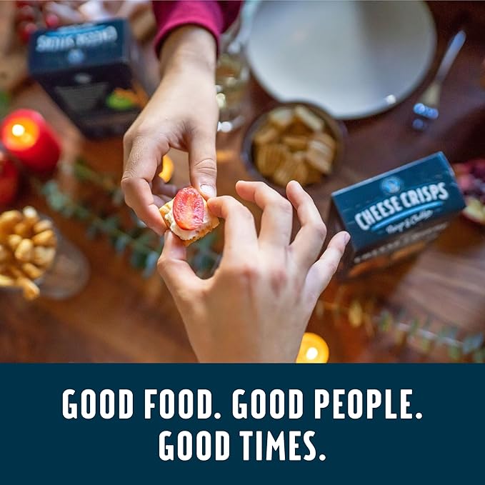 John Wm. Macy - Asiago & Cheddar CheeseCrisps - Hand Crafted, Non GMO, and Nothing Artificial - Made with Real Cheese - 4.5 oz. Cartons - 3 Pack