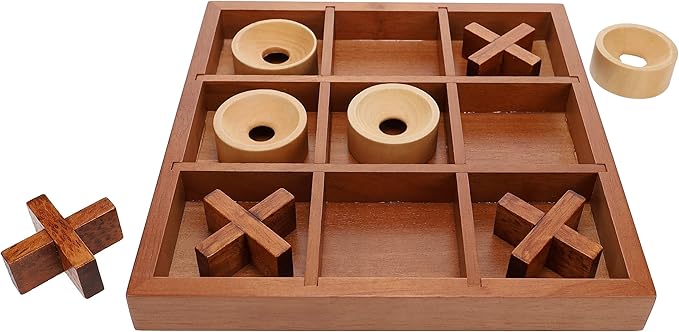 WE Games Tic-tac-Toe Wooden Board Game