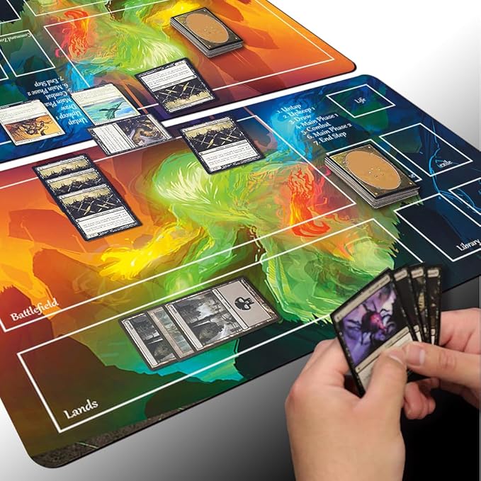 Board Game MTG Playmat Games Size 60X35 cm CCG Compatible for TCG RPG CCG Play mats (OMNATH, LOCUS of Creation-Zone)