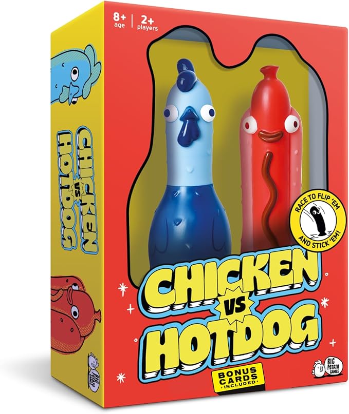 Big Potato Chicken vs Hotdog: The Ultimate Chaotic Party Game | Flipping-Fun Party Game for Families & Game Nights | Bonus Content Included!