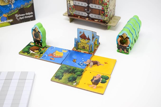 Strategy Board Game Extension for Kids, Teens and Family, Tabletop Game Nights, Ages 8 & Up, 2 to 5 Players, Kingdomino Age of Giants Expansion by Blue Orange Games