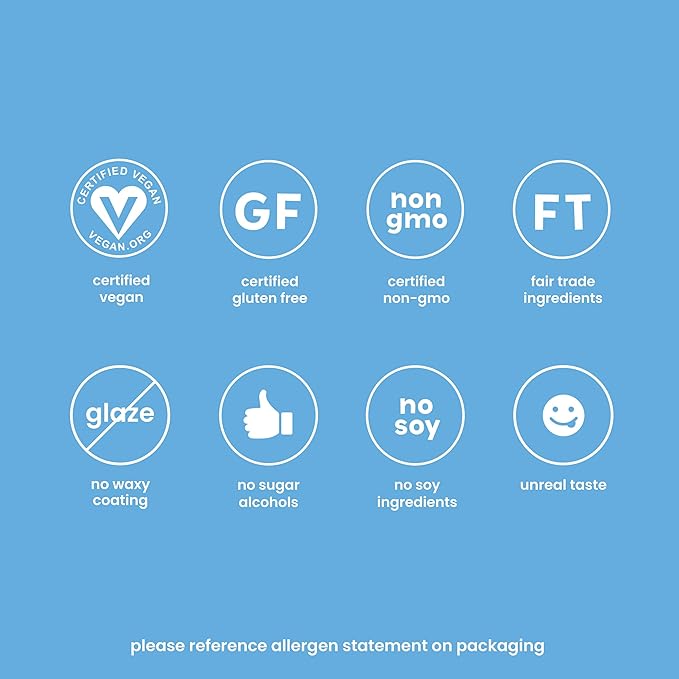 UNREAL Dark Chocolate Almonds - Certified Vegan, Gluten Free, Fair Trade, Non-GMO, No Sugar Alcohols or Soy (6 bags)