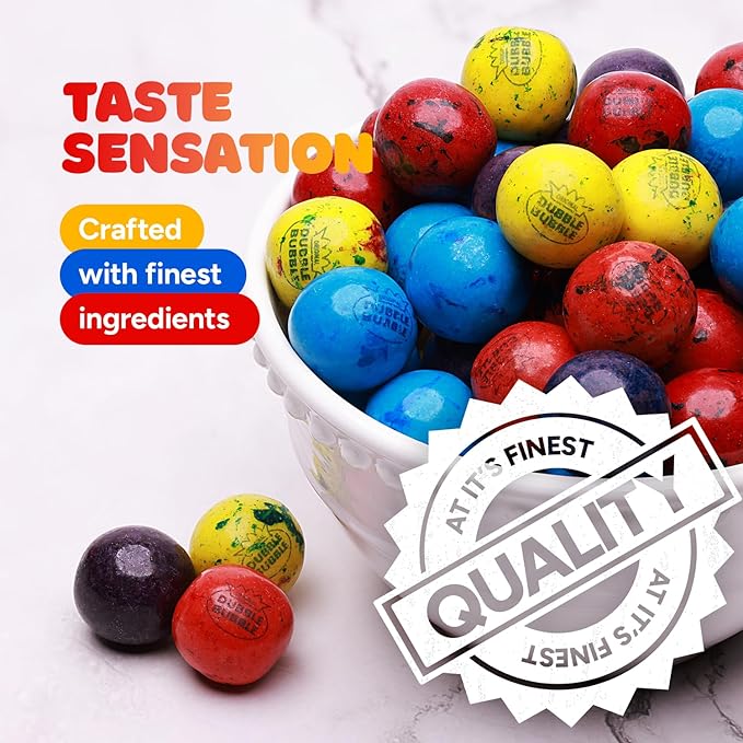 Gumballs for Gumball Machine - Berry Mix 1 Inch Bubble Gum Balls Bulk - Gumball Machine Refills - Chewing Gum - 2.4 LB - 136 pcs King Gumballs Bulk