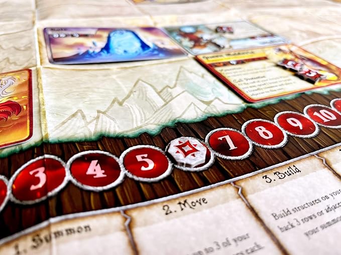 Summoner Wars Second Edition Starter Set – Phoenix Elves vs. Tundra Orcs – Tactical Dueling Card Game for 2 Players, Ages 9+ – Includes 68 Cards, Custom Dice, Battle Mat & Rulebook