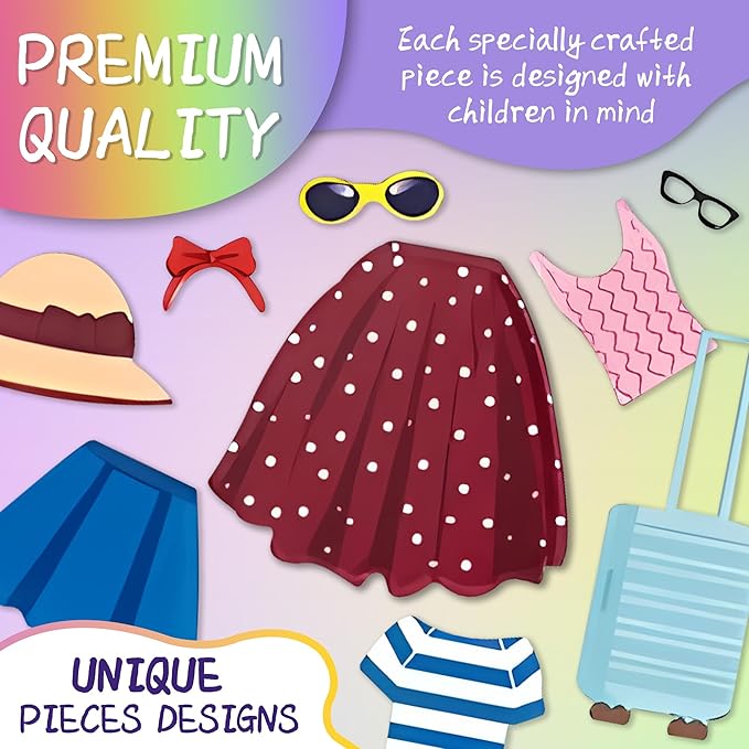 Magnetic Paper Dolls for Girls ages 4-7 - 71 PC Fashion Girl Magnetic Dress Up Dolls Kits & Preschool Toddler Learning Activities, Travel-Friendly STEM Toy, Fun Fridge Magnets for Toddlers 3-12