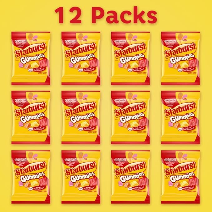 STARBURST Gummies Original Gummy Candy, 5 oz Bag (Pack of 12)