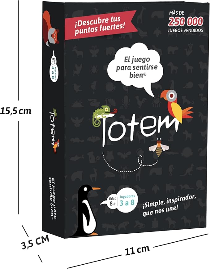 Totem El Juego de Sentirse Bien – Juego de Cartas de Terapia y Team Building para Niños, Adultos y Familias, Ideal para Consejería, Mindfulness y Autoestima (Original Edition-Spanish Box)