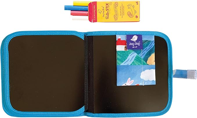 JJB & Friends Airplanes Doodle It and Go Activity Book | Erasable and Reusable Chalk Board Book | for Drawing and Creative Play | Portable & Mess-Free | Includes Dust-Free Chalk