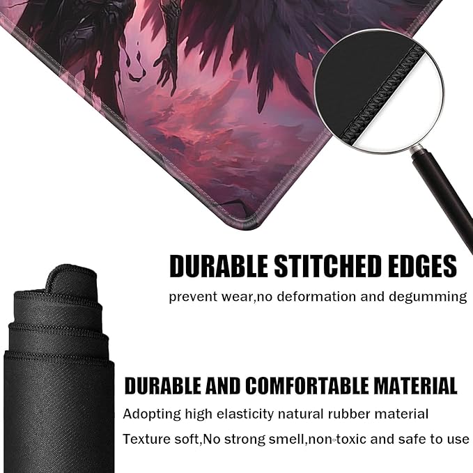 Board Game for TCG Playmat Table Mats Games Size 60X35 cm Mousepad Compatible for MTG RPG CCG Trading Card Game Play mats with 6 Dice (Playmat 121)