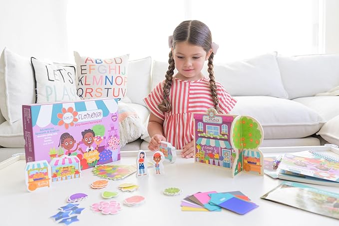Flower Shop Bilingual Learning Kit | Hello, Flower Shop! - Hola, Florera! Interactive Learning Activities Spanish and English Educational Resources for Kids 3+