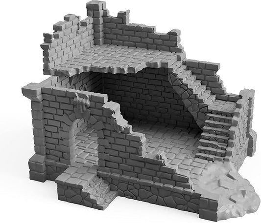 3DEGOS Modular Ruined Set DND Terrain 28mm for Dungeons and Dragons, D&D, Pathfinder, Warhammer 40k, RPG, Miniatures, Age of Sigmar, Tabletop, D and D, Dungeons and Dragons Gifts