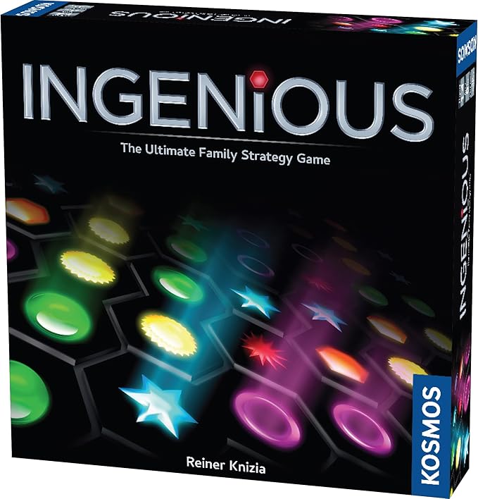 Thames & Kosmos Ingenious | Ultimate Family Strategy Game | 1 – 4 Players | Spiel Des Jahres-Nominated | Fun Abstract Tile Laying | Winner Golden Geek Award, Red, Standard (696116)