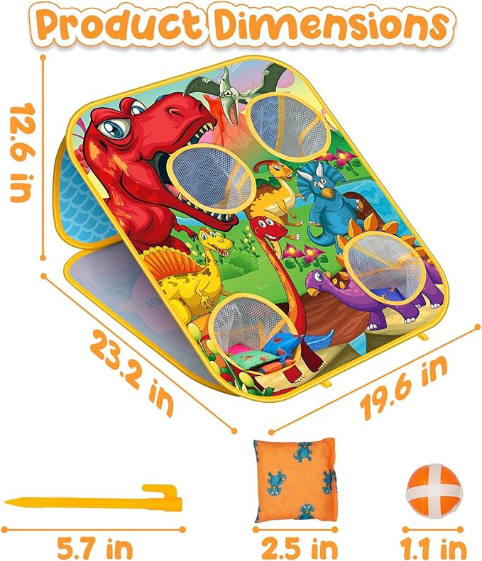 Bean Bag Toss Game for Kids - Cornhole Board Outdoor Toys for Toddlers -Party Activities Carnival Outside Yard Backyard Beach Lawn Games Toy for Kid Boys Girls Age 3 4 5 6 7 8 Year Old Birthday Gifts