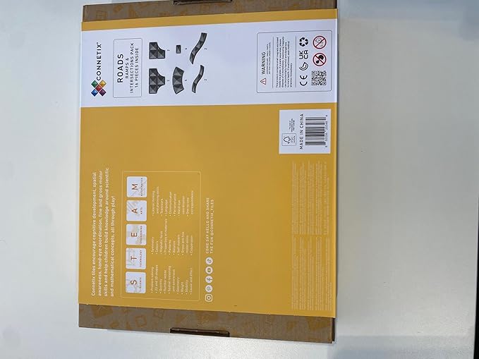 Connetix Magnetic Tiles Roads Ramps & Intersections Pack, 16 Pieces