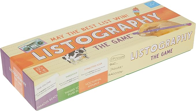 Listography: The Game: May The Best List Win! (Board Games, Games for Adults, Adult Board Games)