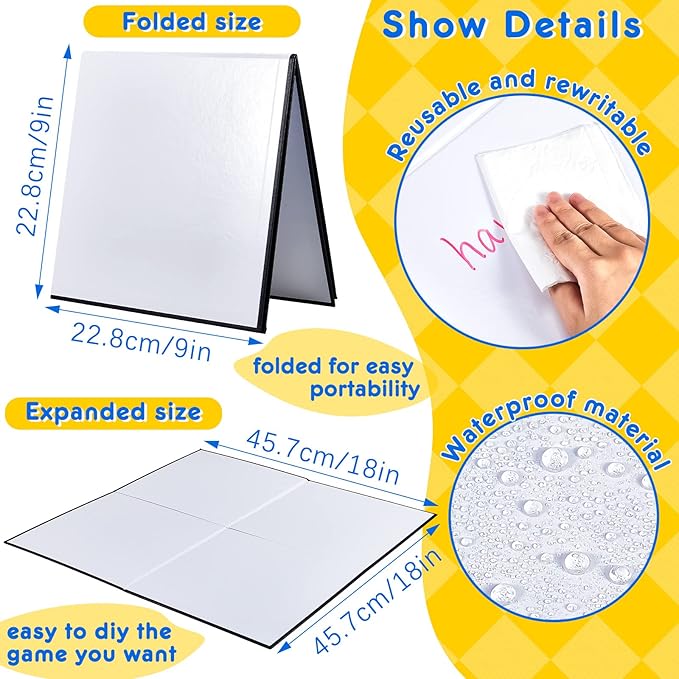 Deekin 131 Pcs DIY Create Your Own Board Game Kit with Blank Playing Cards, Foldable Blank Game Board, Dice, Pieces, Playing Card Stands, Rule Sheet, Sand Time