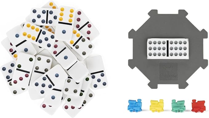 Spin Master Games, Cardinal Classics Double 12 Dominoes Set in Storage Tin, Family Board Games, 2-6 Players, for Ages 8 & Up