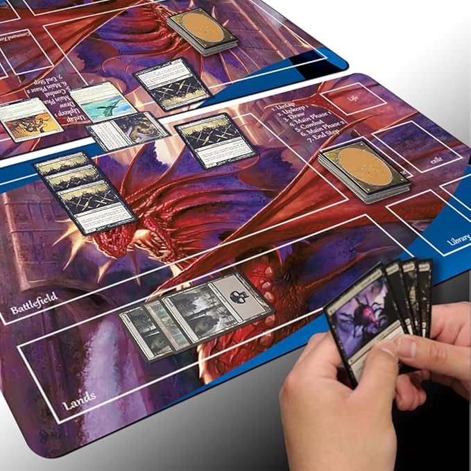 Board Game MTG Playmat Games Size 60X35 cm CCG Compatible for TCG RPG CCG Play mats (NIV-MIZZET, The FIREMIND-Zone)