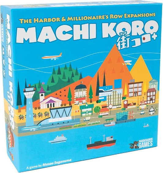 Pandasaurus Games Machi Koro THE EXPANSIONS - Harbor and Millionaire's Row Expansion Sets,Fast-Paced Dice Rolling Board Game for Kids and Adults,Ages 8+,2-5 Players,30-45 Min Playtime