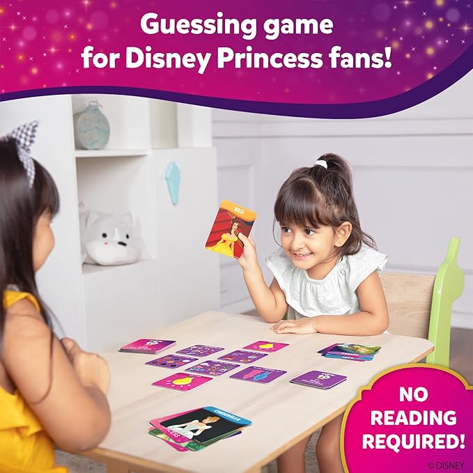 Skillmatics Guess in 10 - Disney Princess Card Game for Preschool Kids, Girls & Boys Who Love Cinderella, Ariel, Jasmine, Fun Travel Game & Gifts for Ages 3, 4, 5, 6