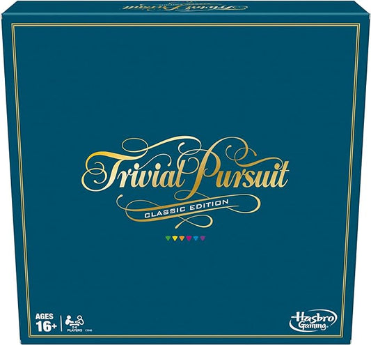 Trivial Pursuit Classic Edition Board Game for Adults and Teens Ages 16 and Up, Trivia Game for 2-6 Players