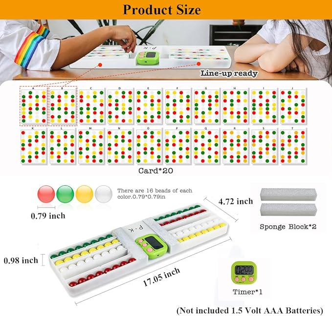 Ball Sort Puzzle Brain Teaser Game, Color Sorting Puzzle Board Games Sensory Toys for Kids Adults, Funny Travel Game Educational Learning Toys with 2 Play Mode & 20 Challenge Cards