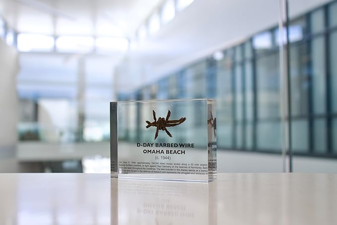 World War II Barbed Wire Artifact Display – Authentic Historical Collectible Memorabilia, WWII Relic, Ideal for Military History Enthusiasts, Vintage Era Display