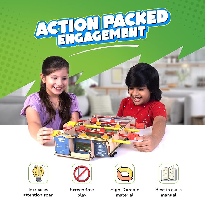 Smartivity Foosball Table Soccer Indoor Games for Kids Age 6-14 Years | Birthday Gifts for Boys & Girls | DIY STEM Educational Science Toy for Kids Age 6,7,8,9,10,11,12,13,14 Years