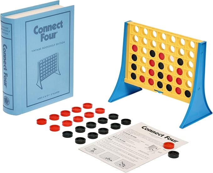 WS Game Company Connect Four Vintage Bookshelf Edition