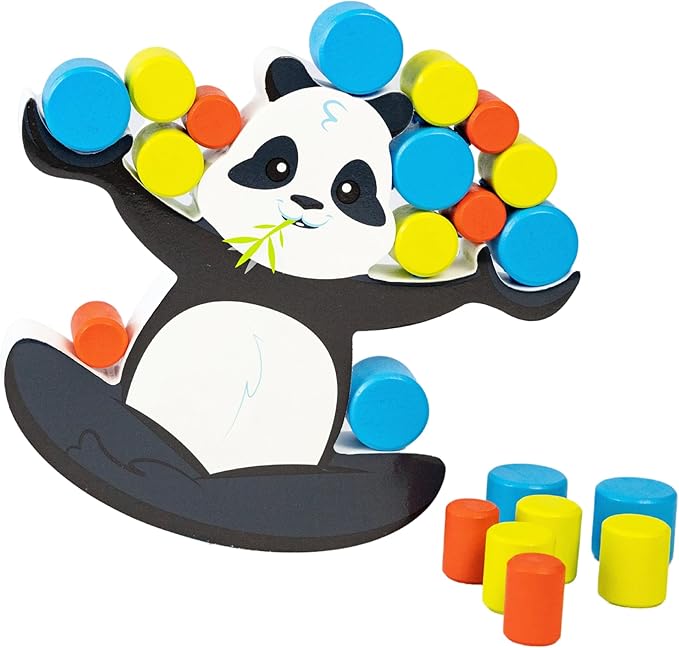 Tabletop Wooden Game, Balancing Preschool Educational, for Kids Friends Family School Parties Daycare, 1-4 Players, Ages 3+, Award Winning, BoomBoom The Balancing Panda by Blue Orange Games