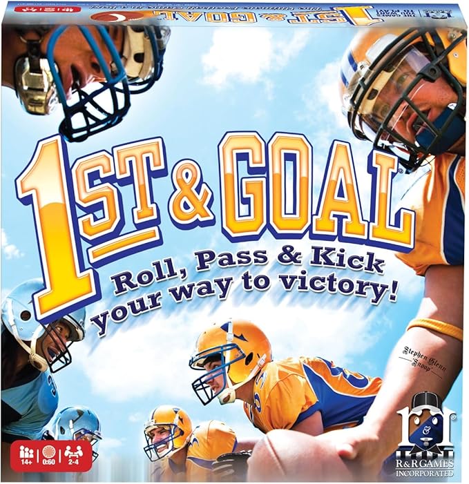 R&R Games 1st & Goal, Football Board Game for Adults and Kids, Ideal for Family Night