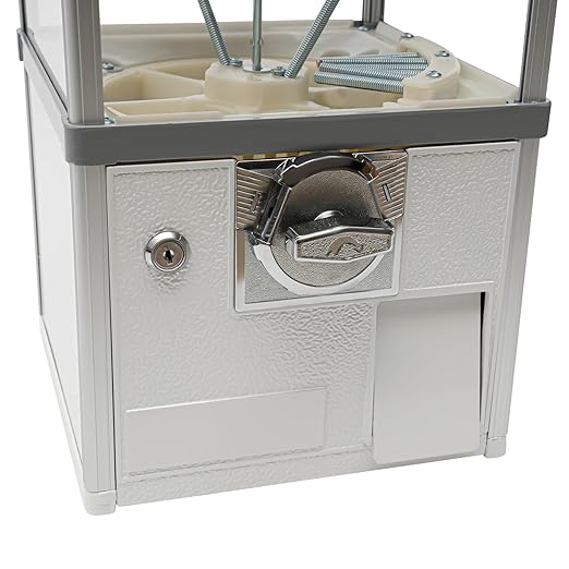 Vending Machine, 20.87Inch Height Candy Gumball Machine with Load Capacity Gumball Bank, Metal Candy Vending Machine for 1.77-1.97Inch Gadget,Portable Candy Dispenser Machine for Retail Shop (White)