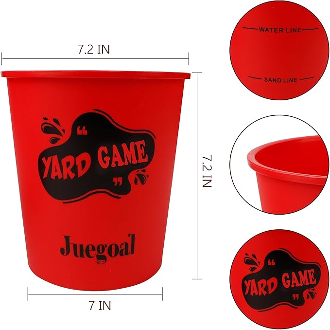 Juegoal Outdoor Yard Games Set with Buckets and Balls, Toss Game Throwing Game for Beach, Camping, Lawn and Backyard