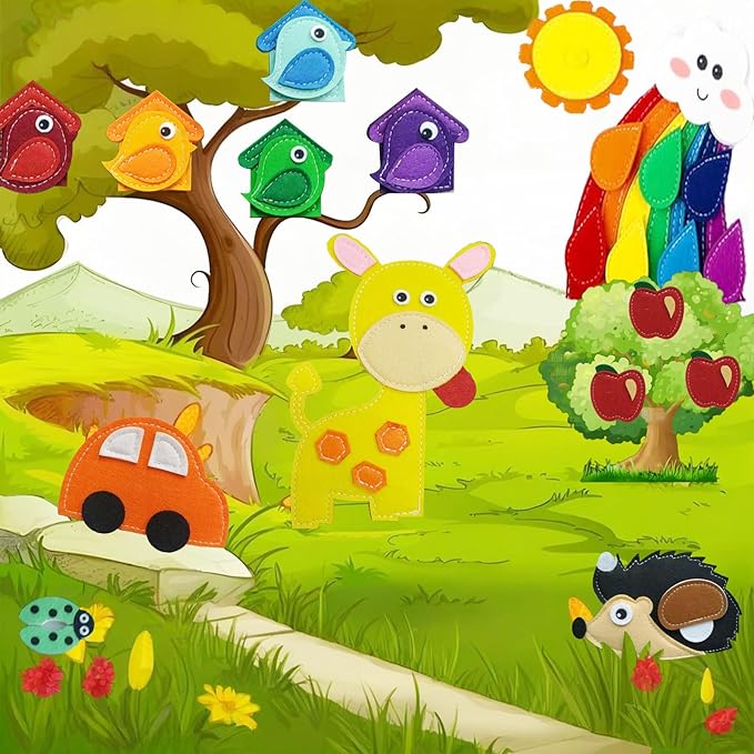 Busy Book for Toddlers 1-3, Montessori Busy Board for Kids, Preschool Learning Role Play Book Toy