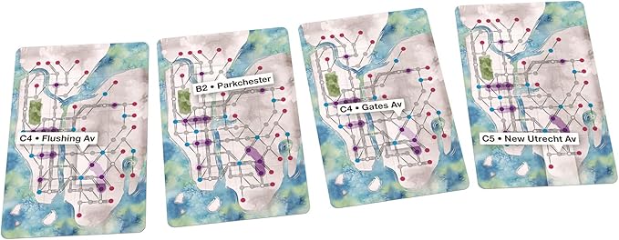 On The Underground: Paris/New York - Train Route Building, Strategy Board Game, 2 City Maps, Family Game, Ages 14+, 2-5 Players, 60 Min